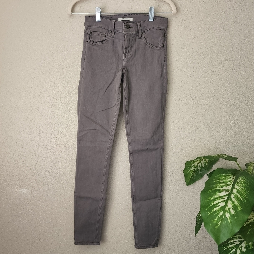 Grlfrnd Candice Gray Skinny Jeans High Waisted Sizs 23